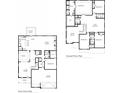 First and second-floor plans showcasing the home's layout, including bedrooms, bathrooms, kitchen, and living areas at 3834 Kastler Dr, South Fulton, GA 30349