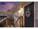 Exterior view of a building with stairs and a wreath on the door at dusk at 24 Daniel Se St # 8, Atlanta, GA 30312