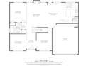 Two-story house floor plan; 2010 sq ft, 3 bedrooms, 2.5 bathrooms, and a 2 car garage at 3759 Durham Run Way, Auburn, GA 30011