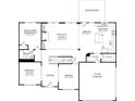 First floor plan including kitchen, Gathering room, two-car garage, and optional office/bedroom at 3345 Hillshire Dr, Cumming, GA 30028