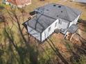 Aerial view of house showing backyard and addition at 1931 Selwyn Dr, Decatur, GA 30035