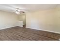 Spacious living room with hardwood floors and ceiling fan at 2330 Dorsey Ave, Atlanta, GA 30344