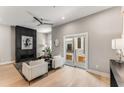 Light and airy living room with fireplace and access to balcony at 1099 North Ne Ave # 13, Atlanta, GA 30307