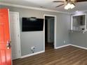 Living room with hardwood floors and an open concept design at 723 Casplan Sw St, Atlanta, GA 30310