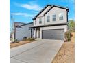 Two-story house with gray siding, dark gray accents, and a two-car garage at 368 Winston Cir, Canton, GA 30114