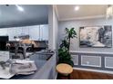 Modern kitchen features white cabinets and granite countertops at 970 Sidney Marcus Ne Blvd # 1316, Atlanta, GA 30324