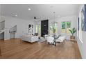 Bright living room with hardwood floors and modern fireplace at 88 Cleveland Se St # B, Atlanta, GA 30316