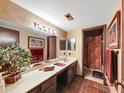 Clean bathroom with updated vanity and shower at 68 Montre Nw Sq, Atlanta, GA 30327