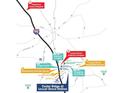 Map highlighting nearby amenities such as schools, hospital, and shopping at 532 Vervain Drive, Locust Grove, GA 30248