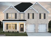 Two-story house with gray brick, dark gray roof, and white accents at 5374 Tolar Rd # 79, South Fulton, GA 30213