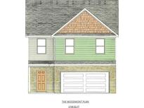 Exterior rendering of a two-story house with a two-car garage at 246 Eva Ne Way, Cartersville, GA 30121