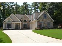 Two-story home with stone and siding exterior at 40 Templeton Ln, Villa Rica, GA 30180