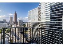 Stunning city skyline view from a high-rise balcony at 400 W Peachtree Nw St # 2314, Atlanta, GA 30308