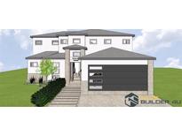 Two-story home with gray garage door and landscaping at 5249 Moon Rd, Powder Springs, GA 30127