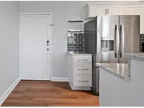 Modern kitchen with stainless steel appliances at 3060 Pharr Court North Nw # 317, Atlanta, GA 30305