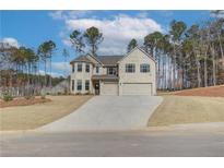 Two story home with a three car garage and landscaped yard at 63 Homesite Cooper W Cv, Fayetteville, GA 30214