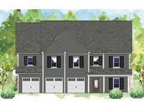 Gray two-story home with three-car garage and dark shutters at 205 Silvercrest Dr, Acworth, GA 30101