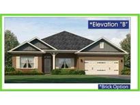 Brick home exterior elevation B at 116 Scarlett Place Dr, Bowdon, GA 30108