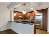 Modern kitchen with stainless steel appliances and granite countertops at 270 17Th Nw St # 1108, Atlanta, GA 30363