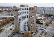 High-rise building aerial view, showcasing its location and surrounding cityscape at 215 Piedmont Ne Ave # 1905, Atlanta, GA 30308