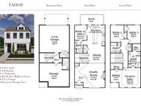 3-story townhome floor plan, 3-5 bedrooms, 2.5-4 baths, 2-car garage, and desirable features at 169 Brush Creek Ct, Stockbridge, GA 30281