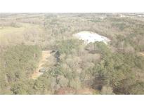 Aerial view showing a house nestled in a wooded area at 295 Hiram Acworth Hwy, Hiram, GA 30141