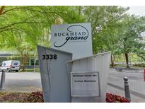 The entrance sign at Buckhead Grand Condominiums welcomes residents and visitors at 3338 Ne Peachtree Ne Rd # 1102, Atlanta, GA 30326