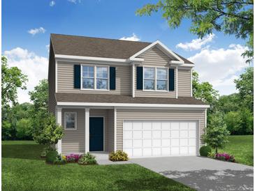 Two-story home with brown siding and a two car garage at 327 Blue Oak Dr, Moncks Corner, SC 29461