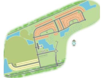 Community map highlighting the layout of homes, amenities, and nearby roads at 3101 Dalmore Dr, Ravenel, SC 29470