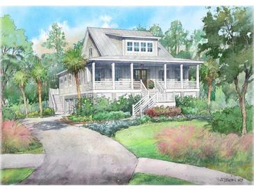 Two story home with covered porch, large windows and attached garage at 1473 Jeremy Cay Ct, Awendaw, SC 29429
