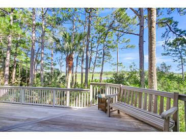 Relaxing deck overlooking marsh views at 11 Falcon Point Rd, Kiawah Island, SC 29455