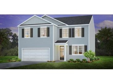 Two-story house with gray siding, white trim, and a two-car garage at 361 Willows Crescent Dr, Moncks Corner, SC 29461