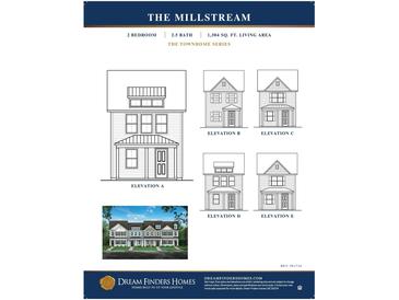 2 bed, 2.5 bath townhome floor plan, multiple elevation options shown at 235 Abercom Place Dr, Moncks Corner, SC 29461