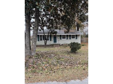 Ranch style home with green shutters and a spacious yard at 206 Palmetto St, Moncks Corner, SC 29461