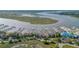 Drone view of the marina and surrounding waterfront community at 1880 Andell Bluff Blvd # D-16, Seabrook Island, SC 29455