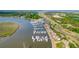 Aerial view of waterfront property with boat slips and marina at 1880 Andell Bluff Blvd # D-16, Seabrook Island, SC 29455