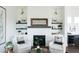 Bright living room featuring a fireplace, built-in shelving, and comfortable seating at 516 Hayes Park Blvd # 1, Johns Island, SC 29455