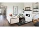 Spacious living room with a cozy fireplace and hardwood floors at 516 Hayes Park Blvd # 1, Johns Island, SC 29455