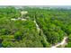Aerial view of a wooded area with a road at 714 Wilson Cemetery Rd, Awendaw, SC 29429