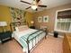 Charming bedroom with a botanical-themed wall tapestry and metal bed frame at 420 Eagleview Dr, Moncks Corner, SC 29461
