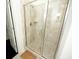 Walk-in shower with glass enclosure and tiled walls at 420 Eagleview Dr, Moncks Corner, SC 29461