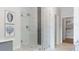 Modern bathroom with a frameless glass shower and marble tile at 615 Faulkner Dr, Mount Pleasant, SC 29466