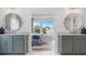 Double vanity bathroom with a view into the bedroom at 615 Faulkner Dr, Mount Pleasant, SC 29466