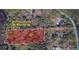 Aerial view of waterfront lot at 615 Faulkner Dr, Mt Pleasant, SC at 615 Faulkner Dr, Mount Pleasant, SC 29466