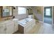 Spa-like bathroom with soaking tub and walk-in shower at 639 Faulkner Dr, Mount Pleasant, SC 29466