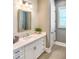 Bright bathroom with white vanity, subway tile, and modern fixtures at 635 Faulkner Dr, Mount Pleasant, SC 29466