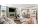 Open living room with fireplace and kitchen view at 4000 Middleton Dr, Goose Creek, SC 29445