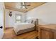 Bedroom with wood ceiling and rustic decor at 6500 Parkers Ferry Rd, Adams Run, SC 29426