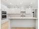 Modern white kitchen with large island and stainless steel appliances at 1153 Oak Bluff Ave, Charleston, SC 29492
