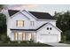 Two-story home with white siding, two car garage, and landscaping at 2000 Winding Grove Ln, Moncks Corner, SC 29461